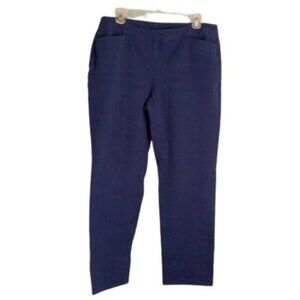 Chicos So Slimming Size 2 Large Womens Regular Fit Pants Dark Blue Denim Stretch